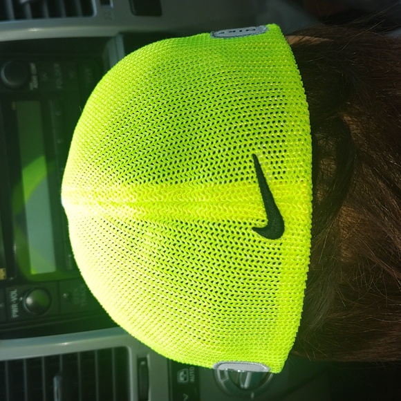 Nike Golf VRS RZN Trucker Mesh Flex Fitted Hat Cap Gray Green M/L Rare - Picture 6 of 10
